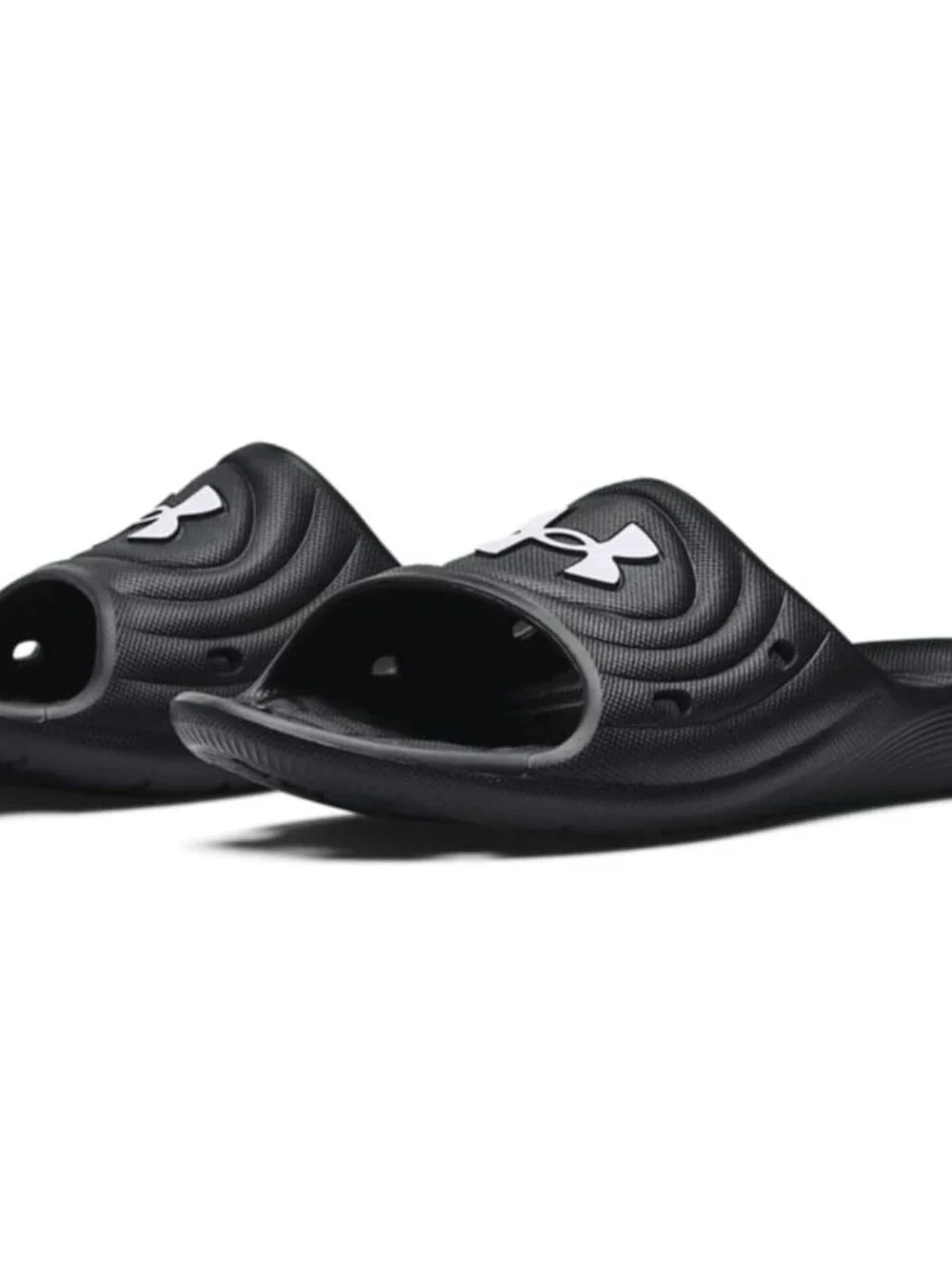 Under Armour Locker IV Black Slip On Slide Sandals 3023758-001 Mens Size 18 NWOB